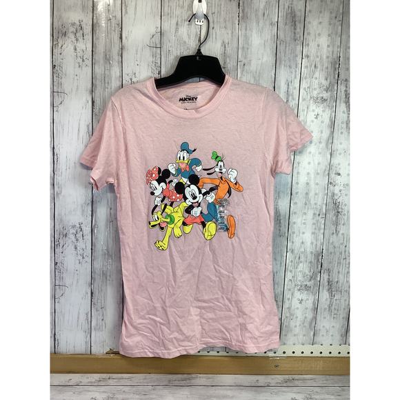 Mickey & Friends Women's Retro Run Group Graphic T-shirt Size L - Picture 2 of 5